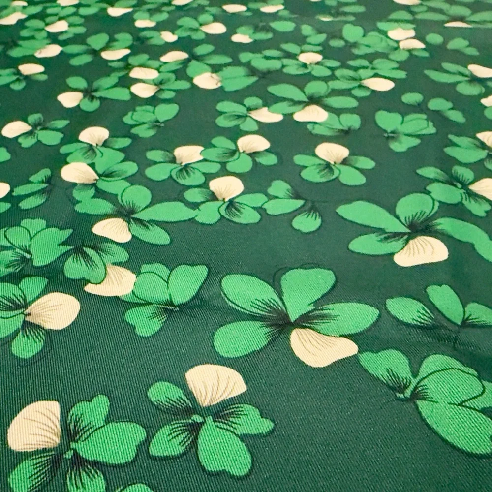 Vintage Valentino Green Silk Floral Butterfly Scarf
